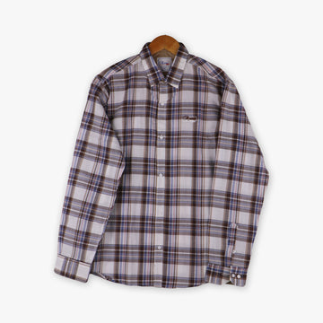 #A028 Men Soft Cotton Check Simple Shirt Summer