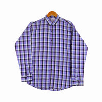 #A131 Men Soft Cotton Check Simple Shirt Summer