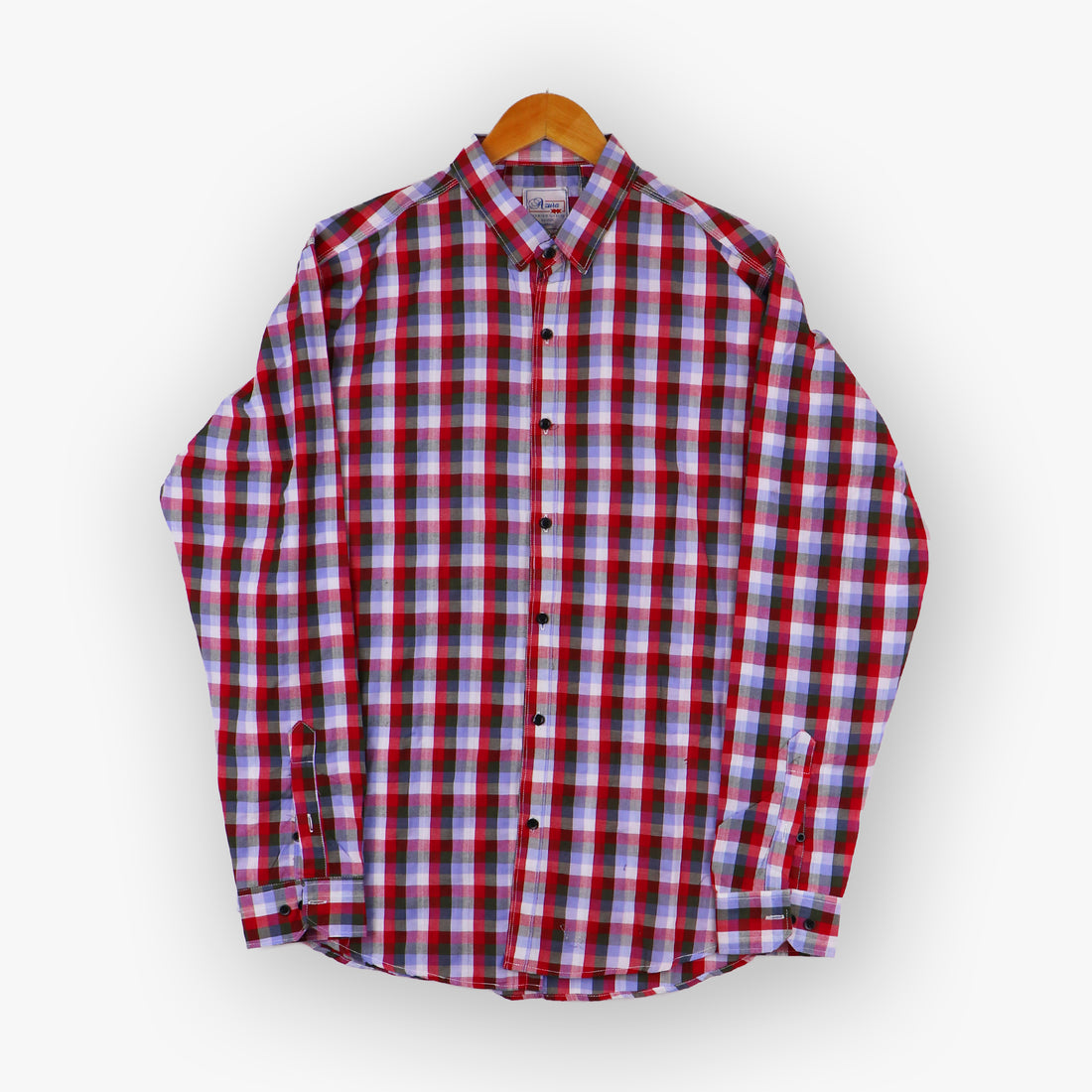 #A131 Men Soft Cotton Check Simple Shirt Summer