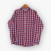 #A131 Men Soft Cotton Check Simple Shirt Summer