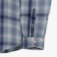 #A027 Men Soft Cotton Check Simple Shirt Summer