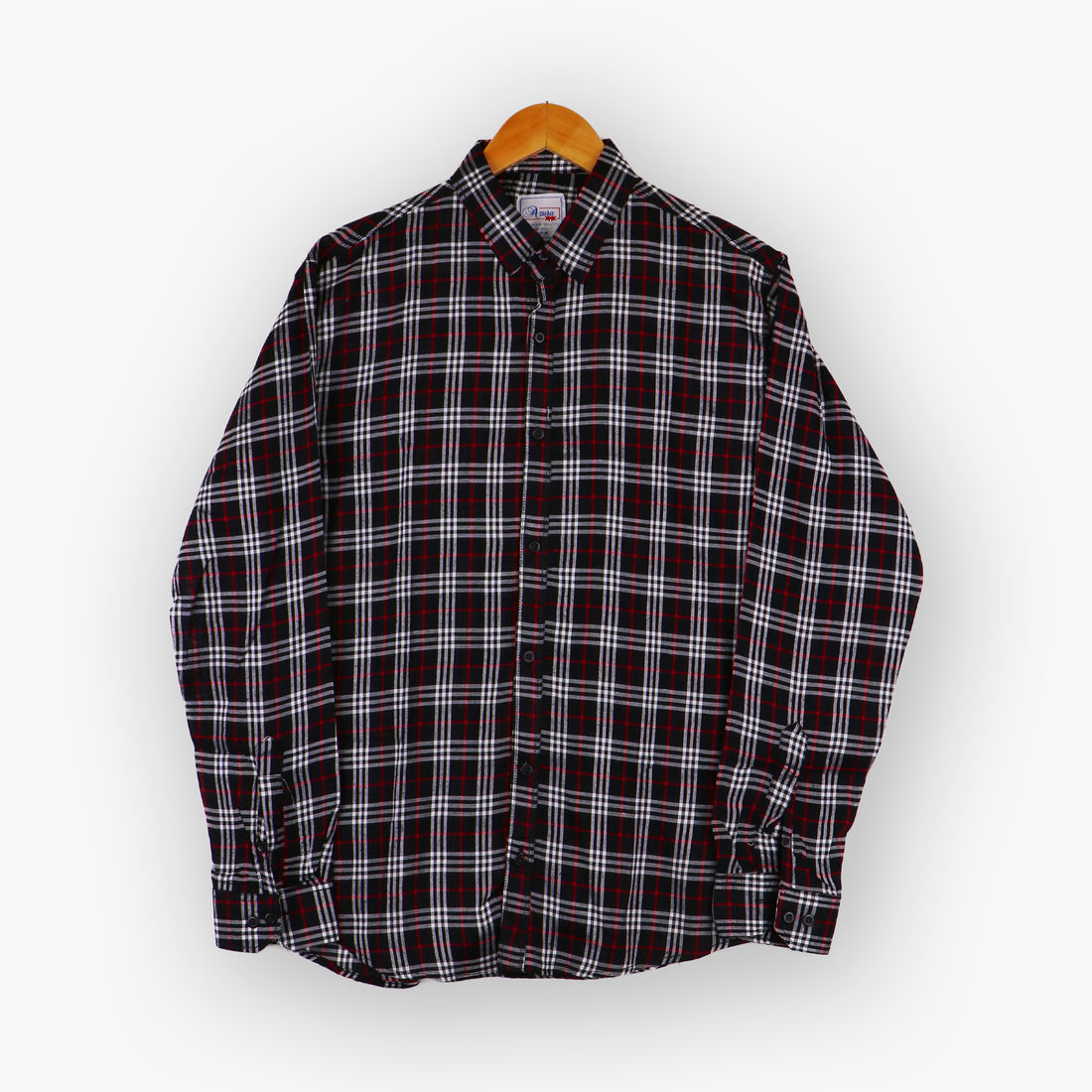 #A134 Men Soft Cotton Check Simple Shirt Summer