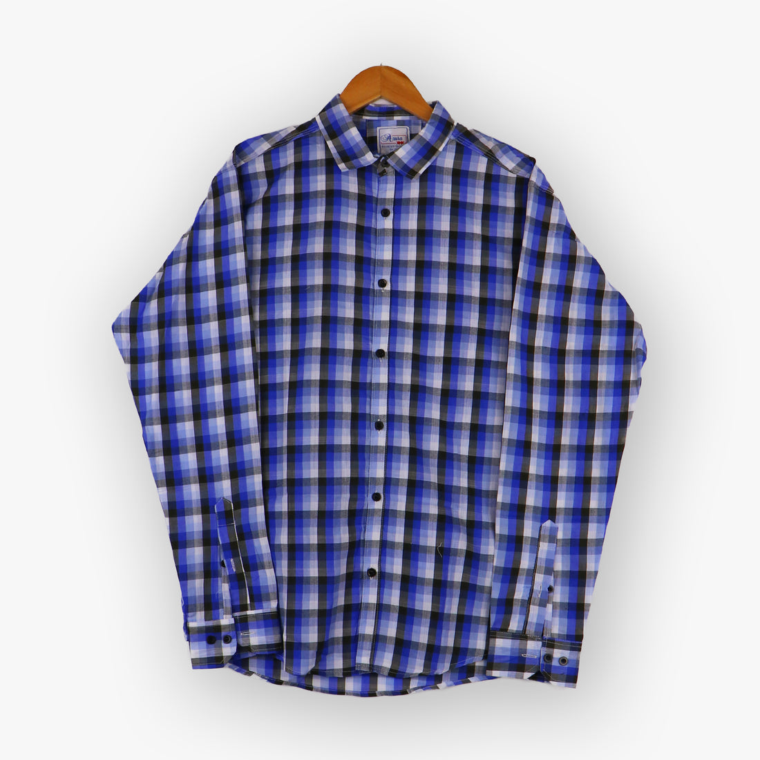 #A128 Men Soft Cotton Check Simple Shirt Summer