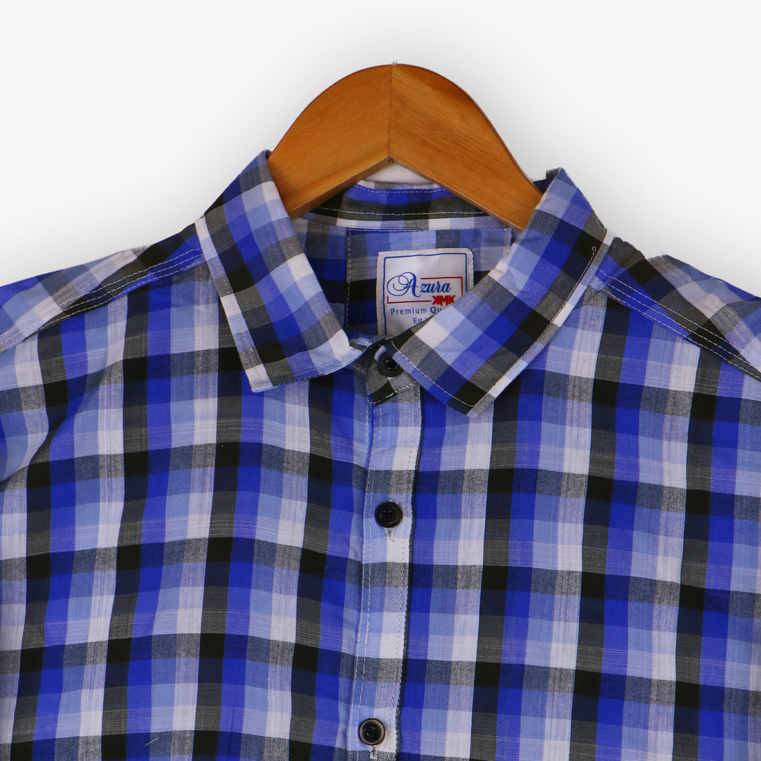 #A128 Men Soft Cotton Check Simple Shirt Summer