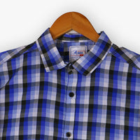 #A128 Men Soft Cotton Check Simple Shirt Summer