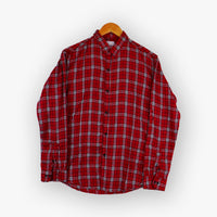 #A134 Men Soft Cotton Check Simple Shirt Summer