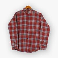 #A129 Men Soft Cotton Check Simple Shirt Summer